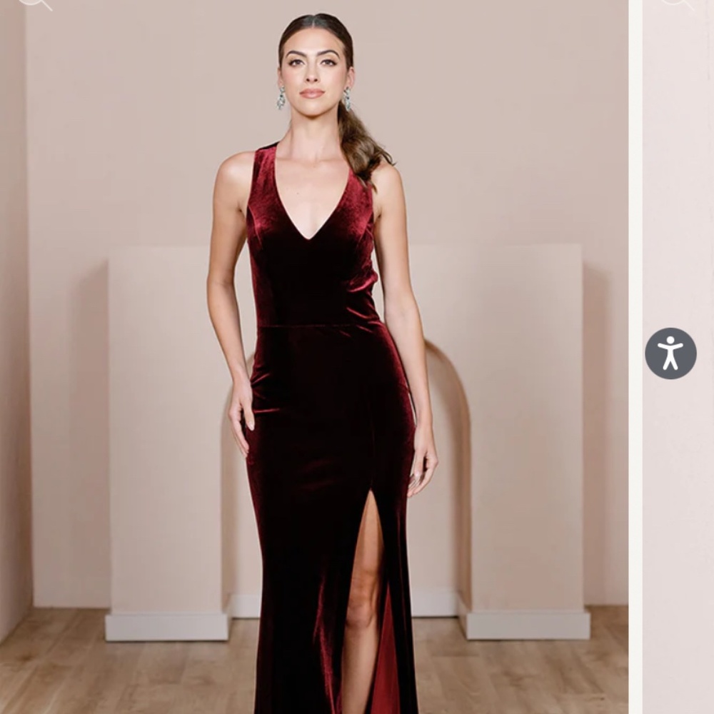 Revelry Asher Dress, Velvet, terracotta